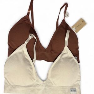 (NWT) Bundle of 2 Danskin Brown and Cream Bralettes